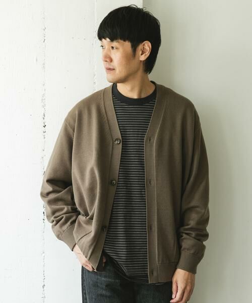 URBAN RESEARCH DOORS / アーバンリサーチ ドアーズ カーディガン・ボレロ | 『XLサイズ/WEB限定/仁村紗和さん着用』『UR TECH 200日ニット』Vネックカーディガン | 詳細10
