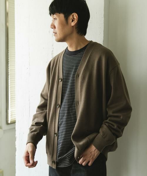 URBAN RESEARCH DOORS / アーバンリサーチ ドアーズ カーディガン・ボレロ | 『XLサイズ/WEB限定/仁村紗和さん着用』『UR TECH 200日ニット』Vネックカーディガン | 詳細11