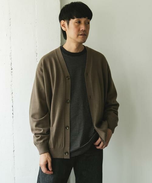 URBAN RESEARCH DOORS / アーバンリサーチ ドアーズ カーディガン・ボレロ | 『XLサイズ/WEB限定/仁村紗和さん着用』『UR TECH 200日ニット』Vネックカーディガン | 詳細12