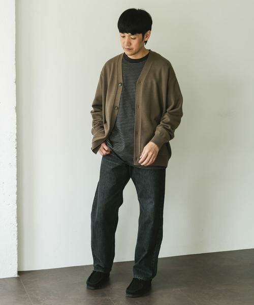 URBAN RESEARCH DOORS / アーバンリサーチ ドアーズ カーディガン・ボレロ | 『XLサイズ/WEB限定/仁村紗和さん着用』『UR TECH 200日ニット』Vネックカーディガン | 詳細15