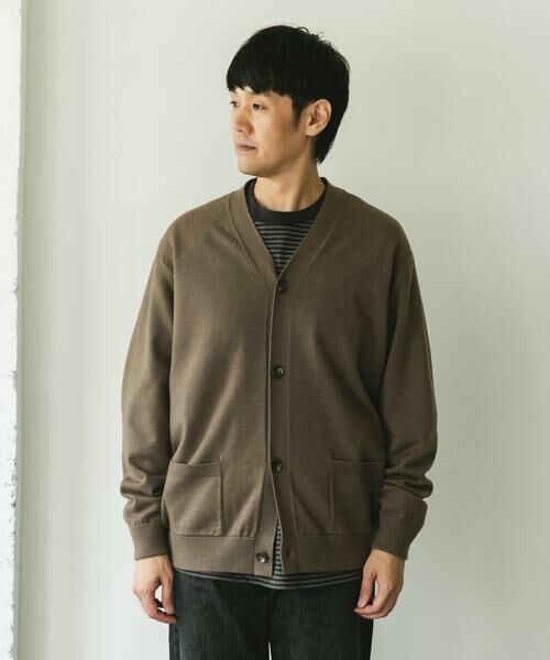 URBAN RESEARCH DOORS / アーバンリサーチ ドアーズ カーディガン・ボレロ | 『XLサイズ/WEB限定/仁村紗和さん着用』『UR TECH 200日ニット』Vネックカーディガン | 詳細17