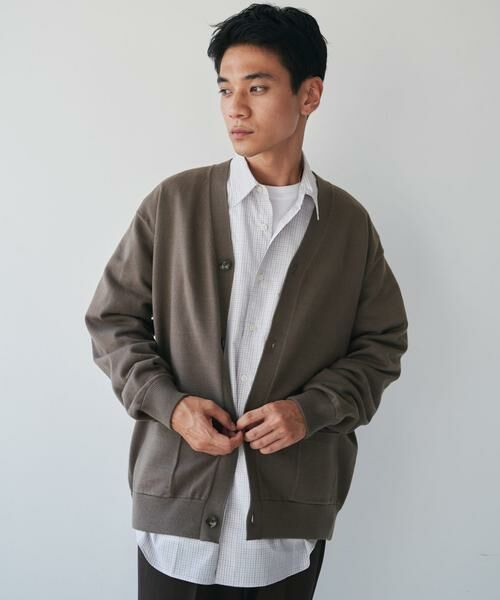 URBAN RESEARCH DOORS / アーバンリサーチ ドアーズ カーディガン・ボレロ | 『XLサイズ/WEB限定/仁村紗和さん着用』『UR TECH 200日ニット』Vネックカーディガン | 詳細3