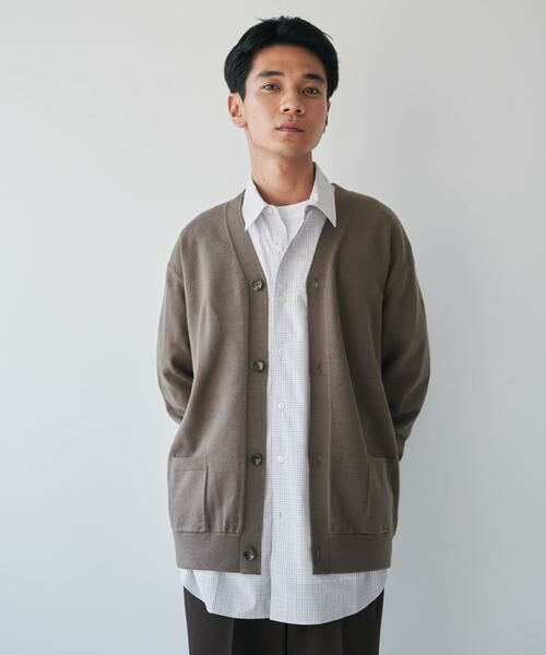 URBAN RESEARCH DOORS / アーバンリサーチ ドアーズ カーディガン・ボレロ | 『XLサイズ/WEB限定/仁村紗和さん着用』『UR TECH 200日ニット』Vネックカーディガン | 詳細4