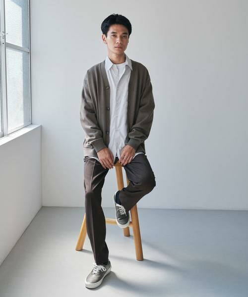 URBAN RESEARCH DOORS / アーバンリサーチ ドアーズ カーディガン・ボレロ | 『XLサイズ/WEB限定/仁村紗和さん着用』『UR TECH 200日ニット』Vネックカーディガン | 詳細8