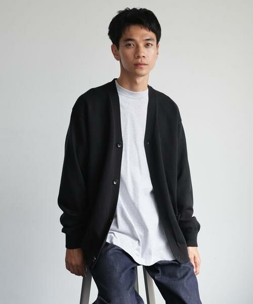 URBAN RESEARCH DOORS / アーバンリサーチ ドアーズ カーディガン・ボレロ | 『XLサイズ/WEB限定/仁村紗和さん着用』『UR TECH 200日ニット』Vネックカーディガン | 詳細29
