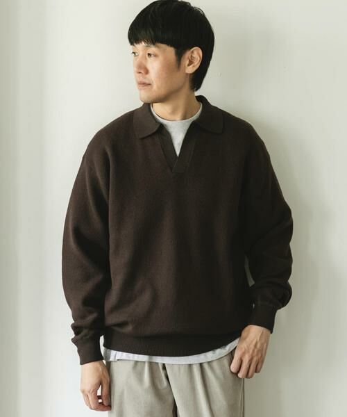 URBAN RESEARCH DOORS / アーバンリサーチ ドアーズ ニット・セーター | 『一部WEB限定カラー』コットンウール スキッパーニット | 詳細1
