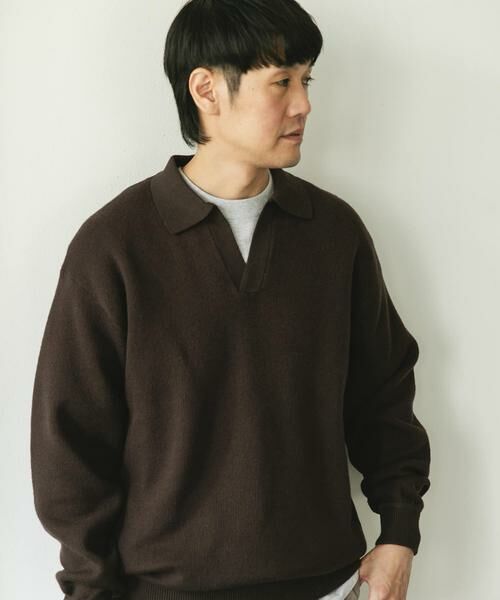 URBAN RESEARCH DOORS / アーバンリサーチ ドアーズ ニット・セーター | 『一部WEB限定カラー』コットンウール スキッパーニット | 詳細2