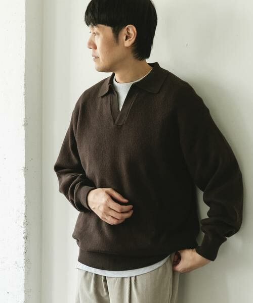 URBAN RESEARCH DOORS / アーバンリサーチ ドアーズ ニット・セーター | 『一部WEB限定カラー』コットンウール スキッパーニット | 詳細3