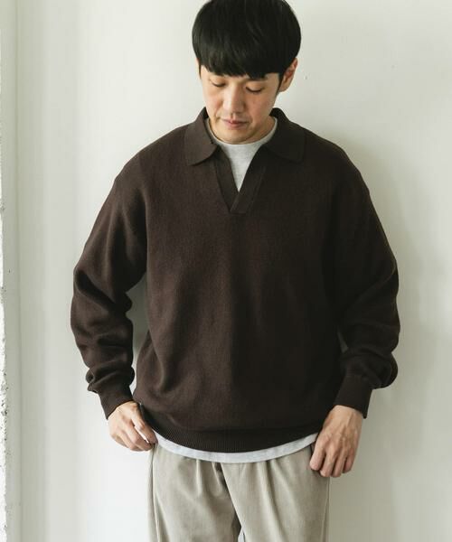 URBAN RESEARCH DOORS / アーバンリサーチ ドアーズ ニット・セーター | 『一部WEB限定カラー』コットンウール スキッパーニット | 詳細5