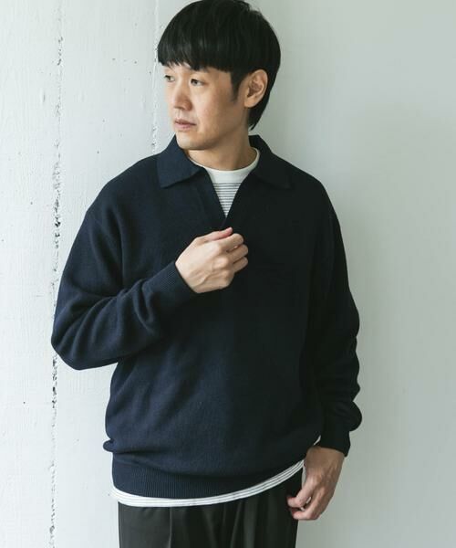 URBAN RESEARCH DOORS / アーバンリサーチ ドアーズ ニット・セーター | 『一部WEB限定カラー』コットンウール スキッパーニット | 詳細13