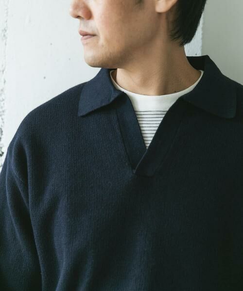 URBAN RESEARCH DOORS / アーバンリサーチ ドアーズ ニット・セーター | 『一部WEB限定カラー』コットンウール スキッパーニット | 詳細14