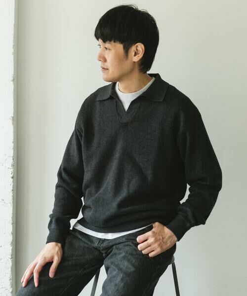 URBAN RESEARCH DOORS / アーバンリサーチ ドアーズ ニット・セーター | 『一部WEB限定カラー』コットンウール スキッパーニット | 詳細24