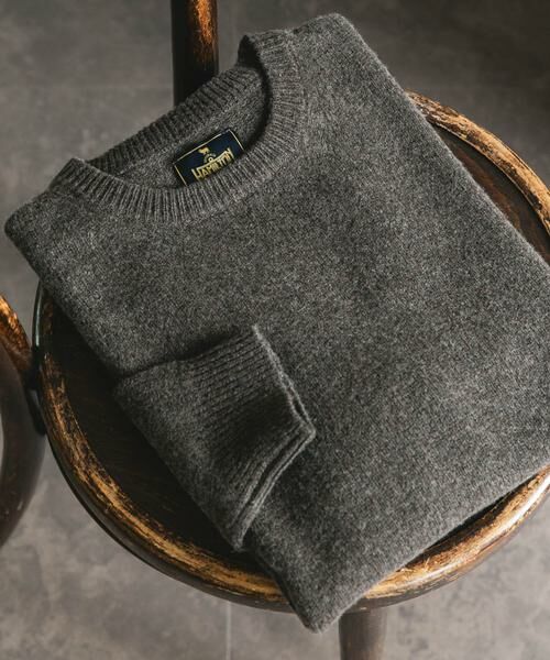 URBAN RESEARCH DOORS/アーバンリサーチ ドアーズ ハミルトンウールクルーネックニット ブラウン XL