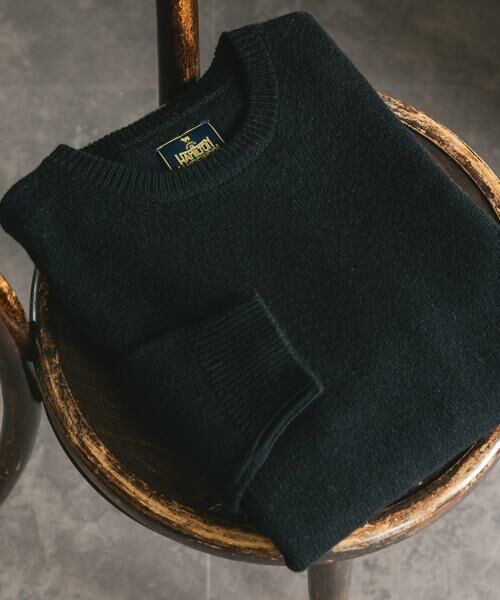 URBAN RESEARCH DOORS/アーバンリサーチ ドアーズ ハミルトンウールクルーネックニット ブラック M