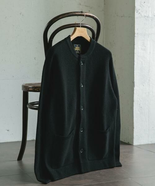 URBAN RESEARCH DOORS/アーバンリサーチ ドアーズ ハミルトンウールガーターカーディガン ブラック M