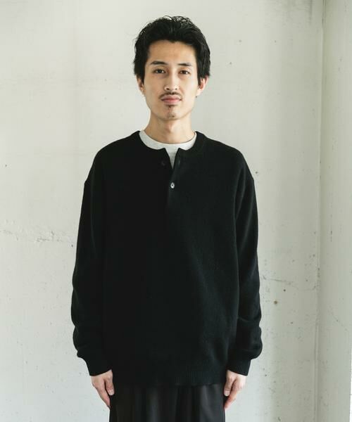 URBAN RESEARCH DOORS / アーバンリサーチ ドアーズ ニット・セーター | ハミルトンウールヘンリーネックニット | 詳細10
