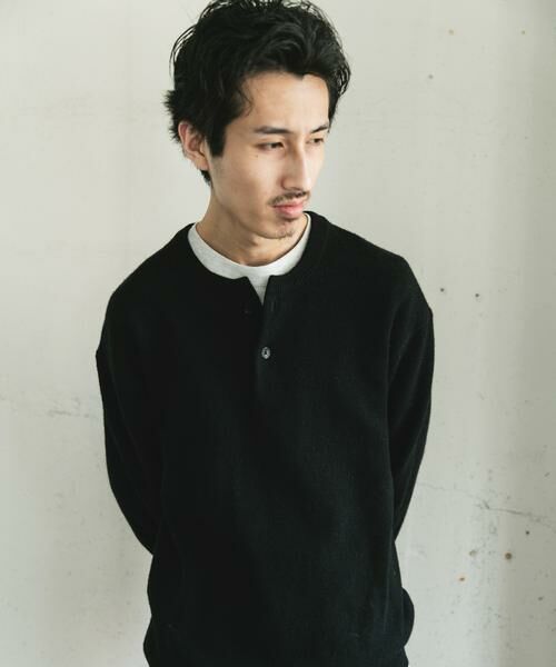 URBAN RESEARCH DOORS / アーバンリサーチ ドアーズ ニット・セーター | ハミルトンウールヘンリーネックニット | 詳細3