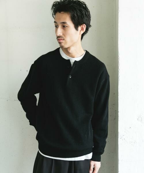 URBAN RESEARCH DOORS / アーバンリサーチ ドアーズ ニット・セーター | ハミルトンウールヘンリーネックニット | 詳細4