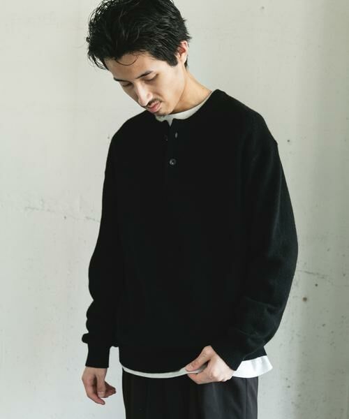 URBAN RESEARCH DOORS / アーバンリサーチ ドアーズ ニット・セーター | ハミルトンウールヘンリーネックニット | 詳細5