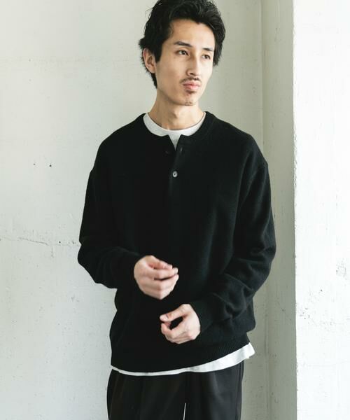 URBAN RESEARCH DOORS / アーバンリサーチ ドアーズ ニット・セーター | ハミルトンウールヘンリーネックニット | 詳細6