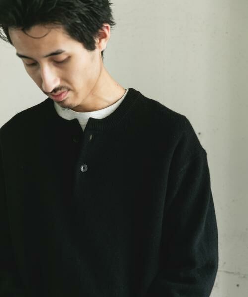 URBAN RESEARCH DOORS / アーバンリサーチ ドアーズ ニット・セーター | ハミルトンウールヘンリーネックニット | 詳細7