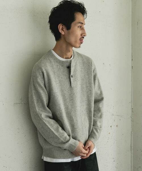URBAN RESEARCH DOORS / アーバンリサーチ ドアーズ ニット・セーター | ハミルトンウールヘンリーネックニット | 詳細30