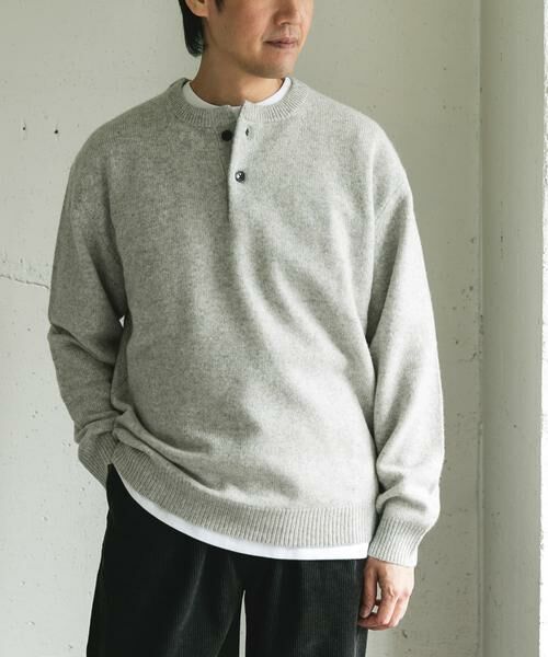 URBAN RESEARCH DOORS / アーバンリサーチ ドアーズ ニット・セーター | ハミルトンウールヘンリーネックニット | 詳細20