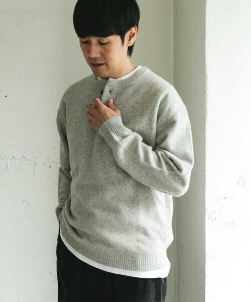URBAN RESEARCH DOORS / アーバンリサーチ ドアーズ ニット・セーター | ハミルトンウールヘンリーネックニット | 詳細22