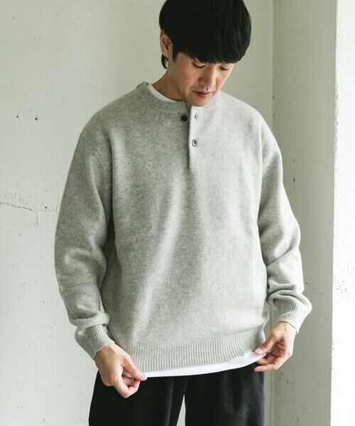 URBAN RESEARCH DOORS / アーバンリサーチ ドアーズ ニット・セーター | ハミルトンウールヘンリーネックニット | 詳細23