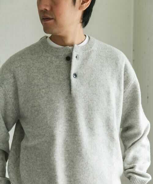 URBAN RESEARCH DOORS / アーバンリサーチ ドアーズ ニット・セーター | ハミルトンウールヘンリーネックニット | 詳細24