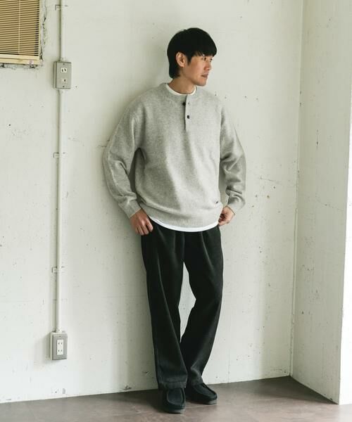 URBAN RESEARCH DOORS / アーバンリサーチ ドアーズ ニット・セーター | ハミルトンウールヘンリーネックニット | 詳細25