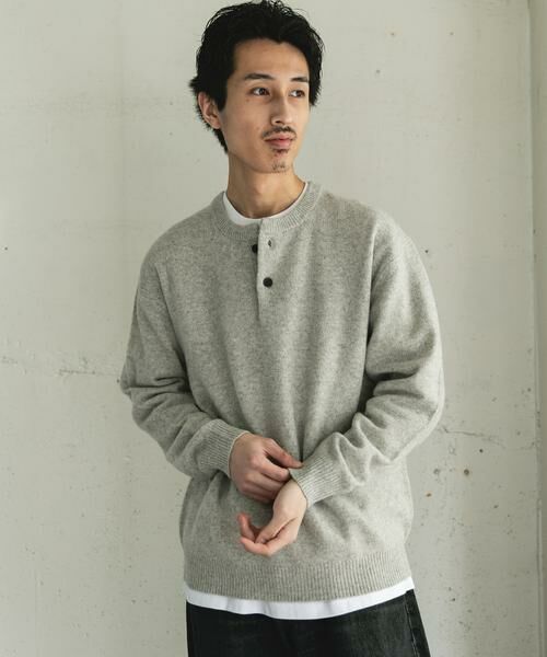 URBAN RESEARCH DOORS / アーバンリサーチ ドアーズ ニット・セーター | ハミルトンウールヘンリーネックニット | 詳細27