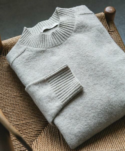 URBAN RESEARCH DOORS / アーバンリサーチ ドアーズ ニット・セーター | ウール混もちもちハイネックニット(ライトベージュ)