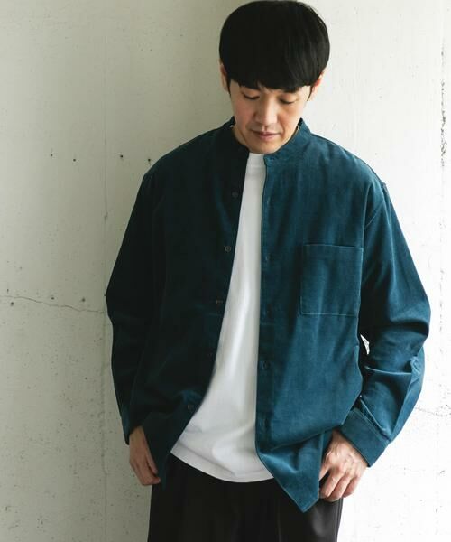 URBAN RESEARCH DOORS / アーバンリサーチ ドアーズ シャツ・ブラウス | 『UR TECH』コーデュロイバンドカラーシャツ | 詳細4