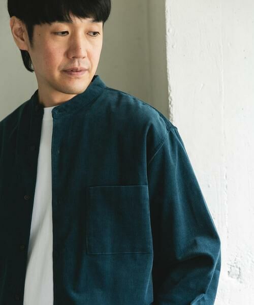 URBAN RESEARCH DOORS / アーバンリサーチ ドアーズ シャツ・ブラウス | 『UR TECH』コーデュロイバンドカラーシャツ | 詳細6