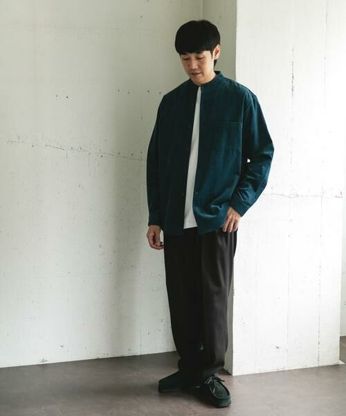 URBAN RESEARCH DOORS / アーバンリサーチ ドアーズ シャツ・ブラウス | 『UR TECH』コーデュロイバンドカラーシャツ | 詳細7