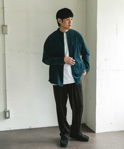 URBAN RESEARCH DOORS / アーバンリサーチ ドアーズ シャツ・ブラウス | 『UR TECH』コーデュロイバンドカラーシャツ | 詳細8