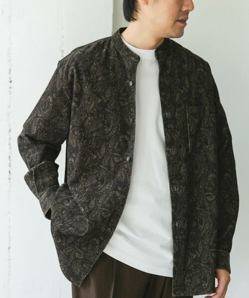 URBAN RESEARCH DOORS / アーバンリサーチ ドアーズ シャツ・ブラウス | 『UR TECH』コーデュロイバンドカラーシャツ | 詳細17