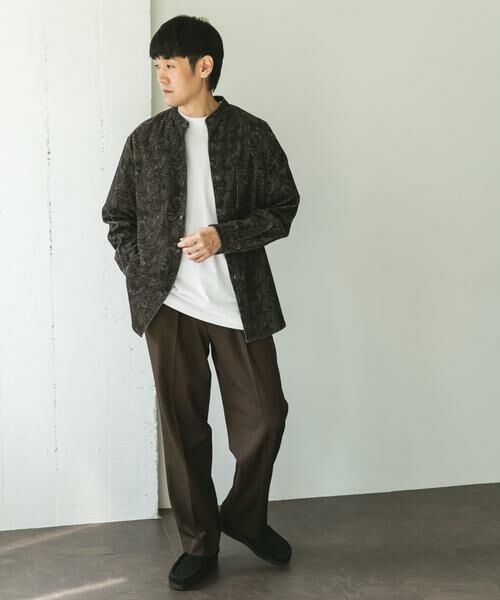 URBAN RESEARCH DOORS / アーバンリサーチ ドアーズ シャツ・ブラウス | 『UR TECH』コーデュロイバンドカラーシャツ | 詳細22