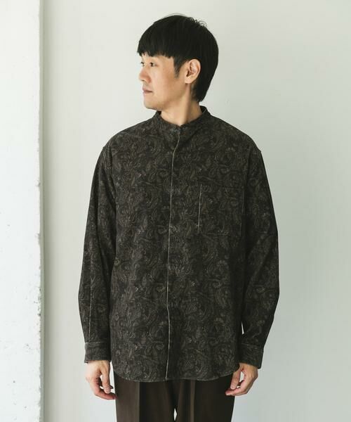 URBAN RESEARCH DOORS / アーバンリサーチ ドアーズ シャツ・ブラウス | 『UR TECH』コーデュロイバンドカラーシャツ | 詳細23