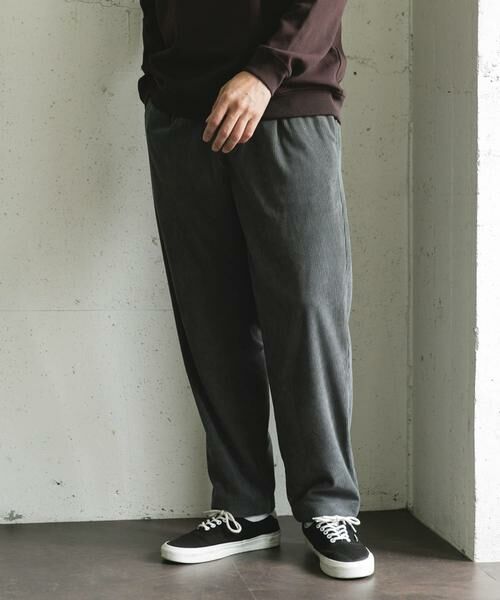 URBAN RESEARCH DOORS/アーバンリサーチ ドアーズ 『イージーケア』『UR TECH』コーデュロイイージートラウザー チャコールグレー M URBAN RESEARCH DOORS/アーバンリサーチ ドアーズ 『イージーケア』『UR TECH』コーデュロイイージートラウザー チャコールグレー M