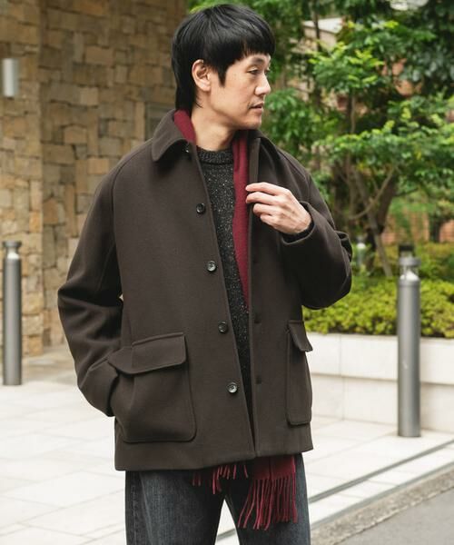 URBAN RESEARCH DOORS / アーバンリサーチ ドアーズ その他アウター | ニットメルトン パデット ショートコート | 詳細1