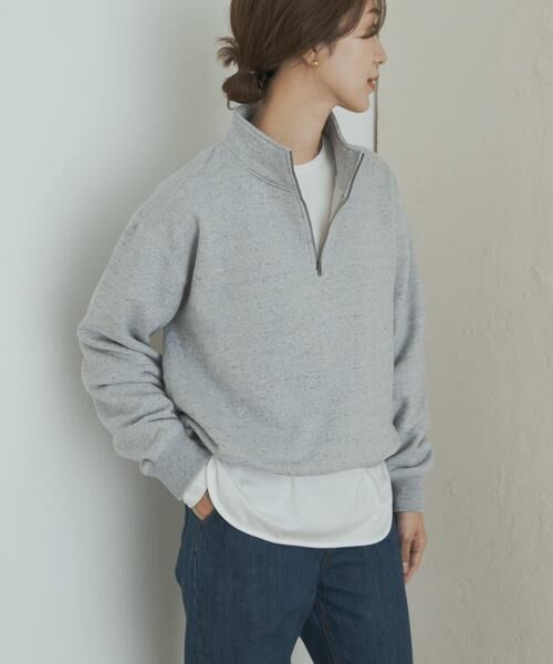 URBAN RESEARCH DOORS / アーバンリサーチ ドアーズ スウェット | commpost　反毛裏毛ハーフジップスウェット | 詳細4