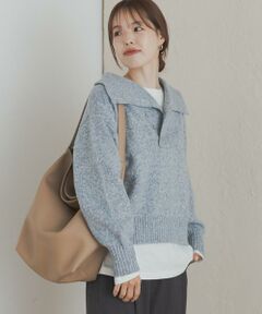 URBAN RESEARCH DOORS / アーバンリサーチ ドアーズ ニット・セーター | 変形カラーニットプルオーバー