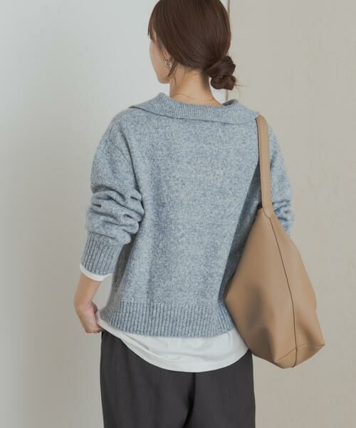 URBAN RESEARCH DOORS / アーバンリサーチ ドアーズ ニット・セーター | 変形カラーニットプルオーバー | 詳細2