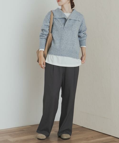 URBAN RESEARCH DOORS / アーバンリサーチ ドアーズ ニット・セーター | 変形カラーニットプルオーバー | 詳細5