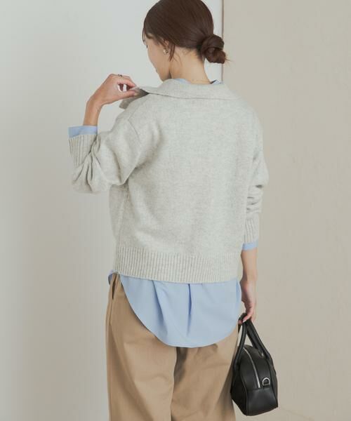 URBAN RESEARCH DOORS / アーバンリサーチ ドアーズ ニット・セーター | 変形カラーニットプルオーバー | 詳細14