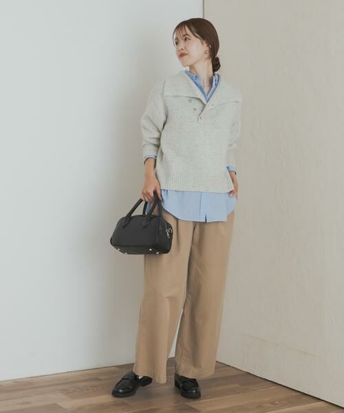 URBAN RESEARCH DOORS / アーバンリサーチ ドアーズ ニット・セーター | 変形カラーニットプルオーバー | 詳細15