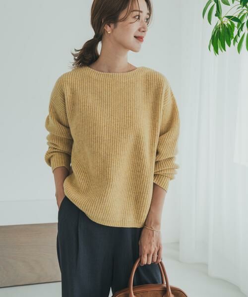 URBAN RESEARCH DOORS / アーバンリサーチ ドアーズ ニット・セーター | ハミルトンウール畦ボートネックプルオーバー | 詳細4