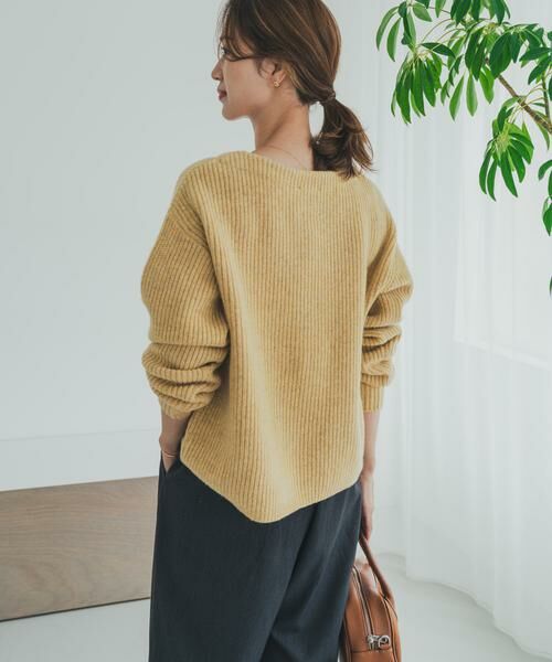 URBAN RESEARCH DOORS / アーバンリサーチ ドアーズ ニット・セーター | ハミルトンウール畦ボートネックプルオーバー | 詳細5